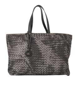 Intreccio Illusion Tote, Nylon, Grey, B05219627G, 3*